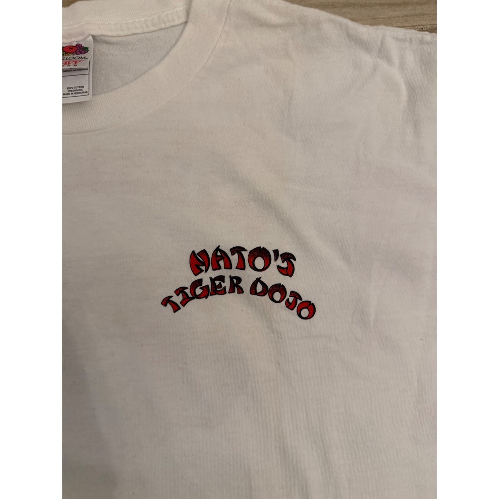 Fruit of the Loom Katos Tiger Dojo Aikijujutsu Karate T-Shirt White XL Graphic - Picture 4 of 7